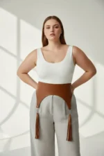 Plus Size Women's Belt Wide Corset Design with Tassel Detail - SH788 - Image 2