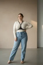 Plus Size Black Women's Belt Studded Leather Body Harness Accessory - SH850 - Image 2