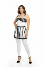 Siyah Deri Kemerli Büyük Beden Harness Etek Aksesuarı SH899 - Image 2