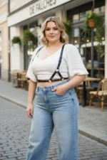 Plus Size Black Women's Leather Belt Harness Body Accessory Outfit Complement - SH938 - Image 2