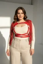 Plus Size Red Women's Belt Tassel Leather Harness Body Accessory - SH999 - Image 5