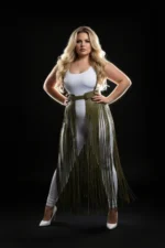 Büyük Beden Haki Püsküllü Yüksek Bel Deri Etek SH1003 - Image 2