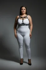 Plus Size Black Women's Harness Set with Ring Detail, Sexy Body Accessory - SH1053 - Image 4