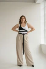 Plus Size Black Women's Belt Harness Detailed Body Accessory - SH1120 - Image 2