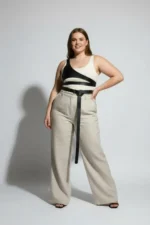 Plus Size Black Women's Belt Harness Detailed Body Accessory - SH1120 - Image 4