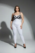 Plus Size Black Women's Leather Harness Set Fantasy Lingerie Body Accessory - SH1155 - Image 3