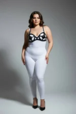 Plus Size Black Women's Leather Harness Set Fantasy Lingerie Body Accessory - SH1155 - Image 4