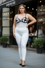 Plus Size Black Women's Leather Harness Set Fantasy Lingerie Body Accessory - SH1155 - Image 5