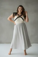 Plus Size Black Women's Leather Belt Harness Body Accessory with Shoulder Tassel Detail - SH1240 - Image 2