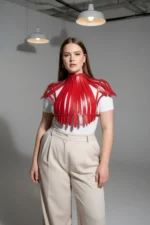 Plus Size Red Women's Belt, Bold Leather Strap Body Accessory - SH1257 - Image 5