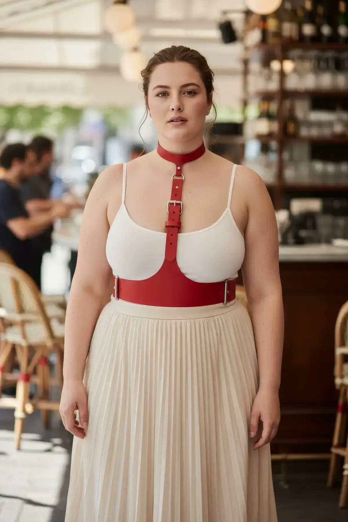 139457.webp Plus Size Red Women's Belt Strap Corset Style Leather Accessory - SH1297 - Image 1