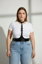 Plus Size Black Women's Belt Corset Style Leather Harness Accessory - SH1297 - Image 3