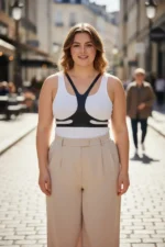 Plus Size Black Women's Belt Harness Style Leather Body Accessory - SH1374