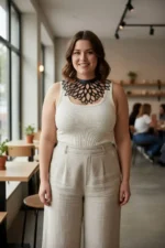 Siyah Lazer Kesim Büyük Beden Kadın Choker Yaka Kolye SH1407