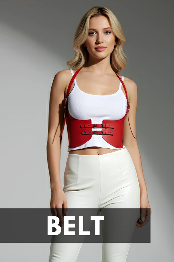 Stylish women's leather waist belt and fashion cincher